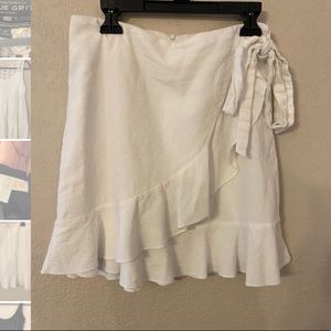 white wrap skirt